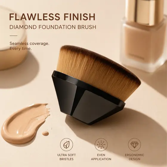 5 Pçs Pincel Hexágono Adequado Para Cream Blush Em Pó De Base De Maquilhagem