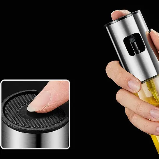 Spray Pulverizador Vidro Inox Borrifador Azeite Vinagreessenciais De Cozinha Promoções