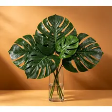 10 Folhas Artificial Verde Planta, Folhas Artificiais Para Decoração, Folhagens Artificiais Para Decoração
