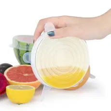 Tampas Panela Silicone Universal Reutilizável Elástica Coisas Boas Na Cozinha Promoção