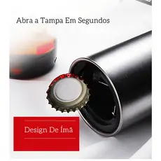 Abridor de Garrafas Magnético Automático Desing em Inox