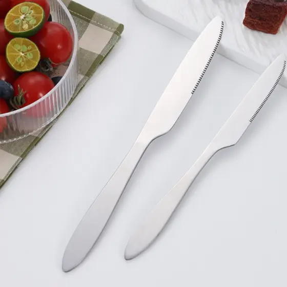 Jogo De Talheres 6 Peças Aço Inox Facas De Mesa Promoção