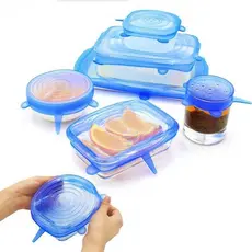 Tampas Panela Silicone Universal Reutilizável Elástica Tampas Silicone Cozinha