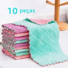 1/5/10 Peça Pano De Prato Forte Absorção De Água Microfibras Pano Artigos De Cozinha Casa Promoção