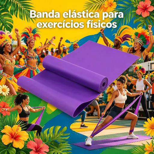 5 Faixa Elástica Fisioterapia Academia Para Exercícios Funcionais 1,5m