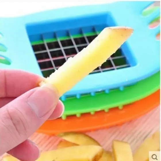 4 Unidade Cortador Fatiador De Batata Frita Palito E Legumes PráTico Fatiador De Batata  PromoçãO