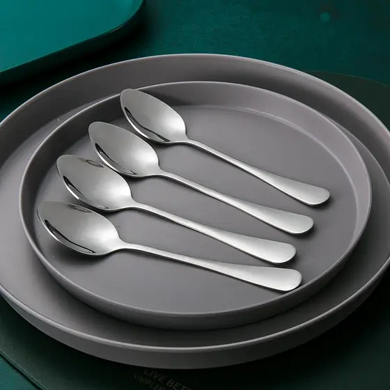 Kit C/6 Colher De Sobremesa Aço Inoxidável Cozinha Aparelho Restaurante Bufffet Faqueiro