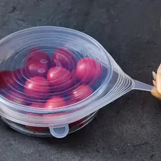 Universal Flexível Lavável Silicone Tampas Panela Silicone