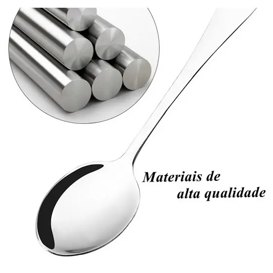 6 PeçAs Colher AçO Inox Colher De Restaurante Faqueiro Casa Cozinha Aparelho