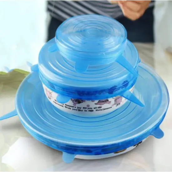 Tampas Panela Silicone Universal Reutilizável Elástica Tampas Silicone Cozinha