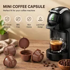 10 Peças Cápsula Reutilizável Recarregável Cafeteira, Cápsula Reutilizável Dolce Gusto