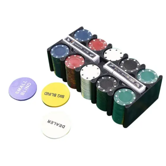 Caixa Kit De Poker Com 200 Fichas Numeradas + Baralho