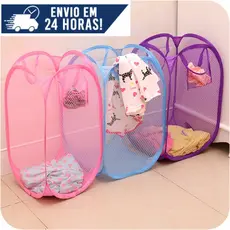 Cesto Roupa Cesto Organizador Grande Cesto Para Roupas e Brinquedos Dobrável Furadinho Multiuso Roupa Suja