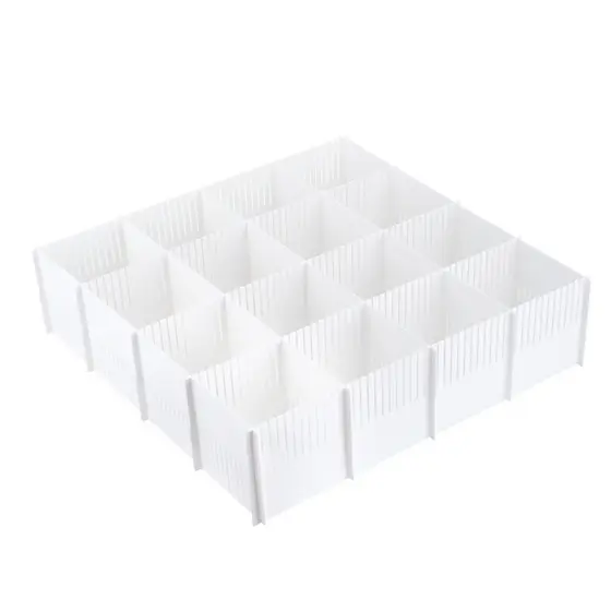 Kit C/4 Organizador Multifuncional Ajustável, Plástico Placa Separadora De Maquiagem Clapboard Extensível