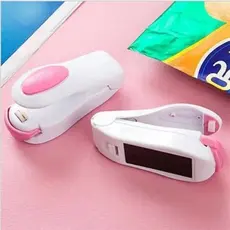 Mini Máquina Portátil Seladora Plástico  Para Cozinha Sela Rapidamente Suas Embalagens Plásticas