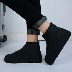 1 Par Capa Protetora De Sapatos/Botas De Chuva De Silicone Reutilizável Antiderrapante M Promoção