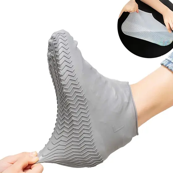 Capa De Chuva Impermeável Descartável/Bota De Látex Antiderrapante Para Escalada/Neve/Ar Livre/Tamanho