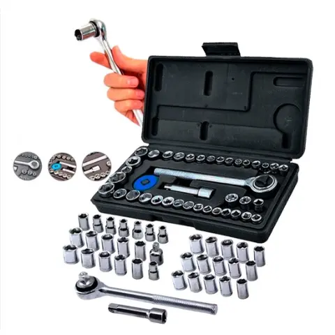 Kit Chave de Catraca Reversível com Soquetes 39 Peças +1 Maleta