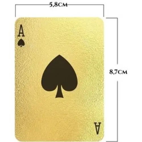 Conjunto Baralho Cartão De Jogo Dourado 24k Prova D'água Promoção - Envio Já