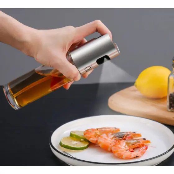 2 Peças Spray Pulverizador Vidro Borrifador Azeite Vinagreessenciais De Cozinha Oliva Spray De Vinagre Promoção