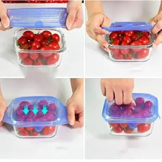 Kit 6 Tampas Panela Silicone Reutilizável Elástica Universal