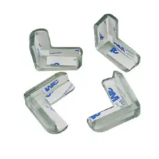 Kit 12 Protetor Quina De Mesa Em Silicone Com Adesivo Para Móveis Quarto Cozinha Promoção