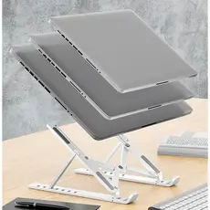 KIT 2 Suporte Apoio De Notebook Laptop Compacto Articulado Home Office / Suporte Notebook / Porta Notebook Preto