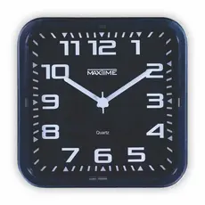 Relógio de parede quartz quadrado bold para todos tipos de ambientes fundo preto - maxtime