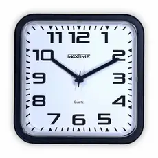 relógio de parede quadrado quartz arábico fundo branco- maxtime