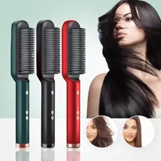 Escova Alisadora De Cabelo Cerâmica Profissional 5 em 1 Escova Bivolt