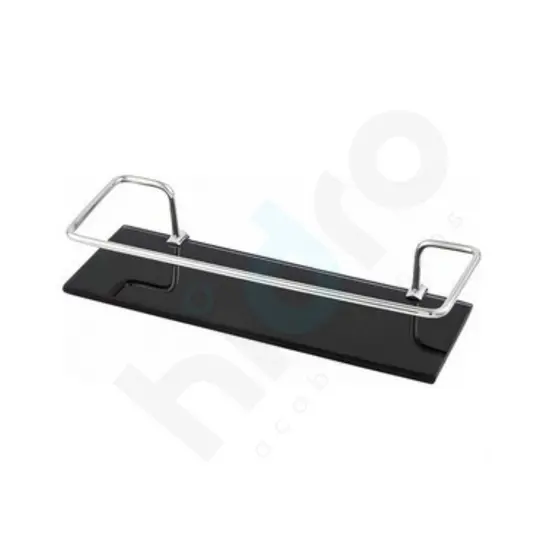 Porta Shampoo Com Vidro(6mm) Fumê Reto Para Banheiro