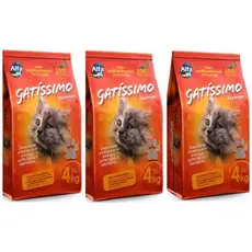 Areia Sanitária Gatíssimo Premium Alfa Pet 4Kg Kit com 3 UN Alta Absorção e Controle de Odores para Gatos e Pequeno