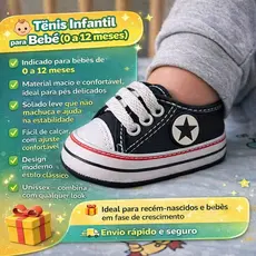 Tênis para bebê Unisex casual Menina e Menino Volta aulas escolinha