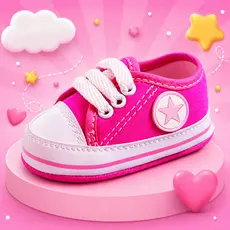 Tênis Bebê Feminino Estilo Starzinhos Primeiros Passos 13 ao 18 P M G