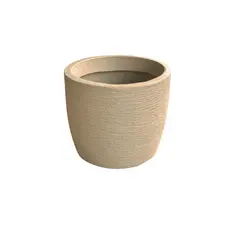 Vaso de plantas e flores redondo pequeno de polietileno para interior casa sala centro de mesa