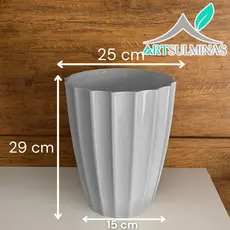 Vaso cachepot de plantas para flores artificial natural 29 cm decorativo ideal para mesa sala casa