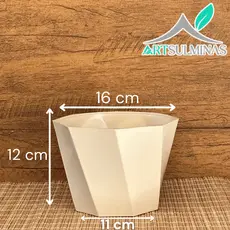 Vaso Cachepô Facetado Torcido N3 Moderno Decorativo para Flores e Plantas Casa Sala Escritório