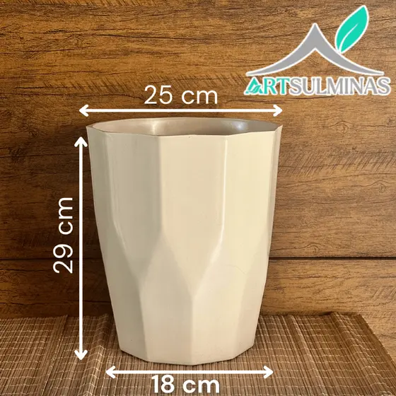 Vaso cachepô facetado de plantas para flores artificial natural decorativo ideal para casa studio