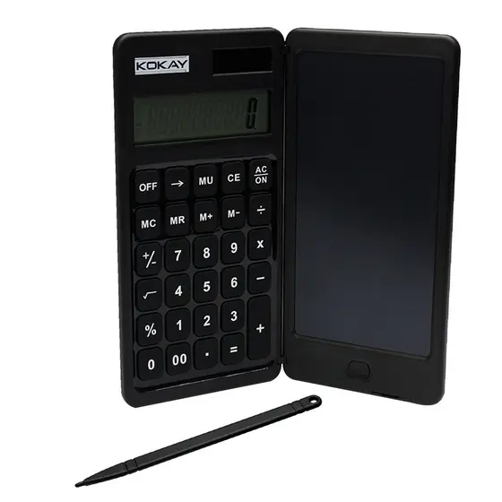 Calculadora Dobrável 10 Dígitos Com Tablet De Escrita Em Lcd