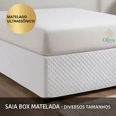 Saia Box Matelada Ultrassônica para Cama Box – Vários Tamanhos PERCAL 200 FIOS Com ELÁSTICO