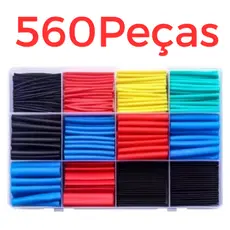 560 Peças Tubo Termo Retrátil Colorido Emendar Isolar Fios Cabos