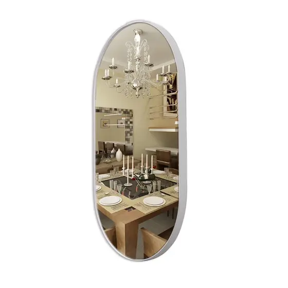 Espelho Oval com Moldura 92cm x 42 cm a Sala Banheiro Espelho de Parede