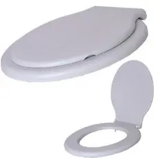 Assento De Vaso Sanitário Almofadado Modelo Basico Alumasa Oval Tampa de Vaso Universal Oval Confortável Macio Braco