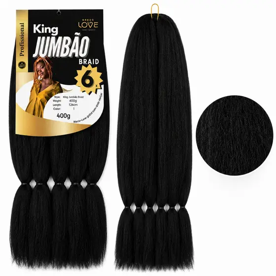 Cabelo Jumbo Estilo Entrelace Para Tranças 130cm 400 Gramas