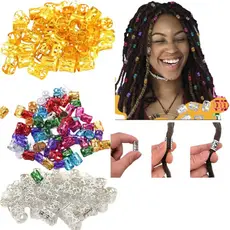 Anéis Para tranças de Cabelo 50unidades