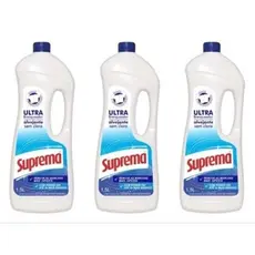 Alvejante de Roupas sem cloro Suprema Ultra Branqueador 1,5 Litros - 03 Unidades