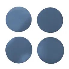Conjunto de Porta Apoio de Copo Redondo em Couro Sintético Azul