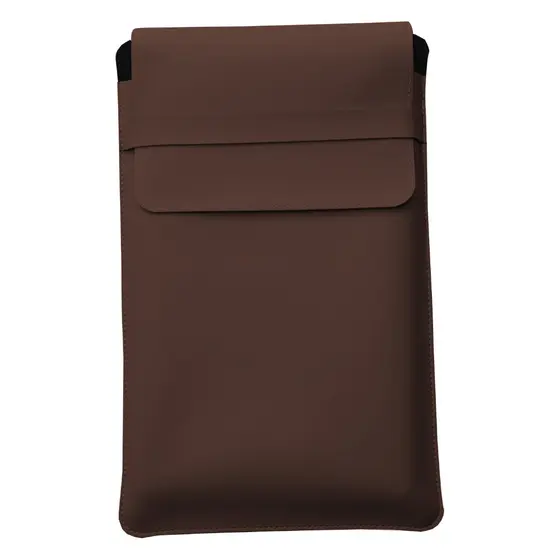 Luvas Pasta Case Capa Para Notebook Couro Sintético Marrom Premium 13, 15,6 e 17