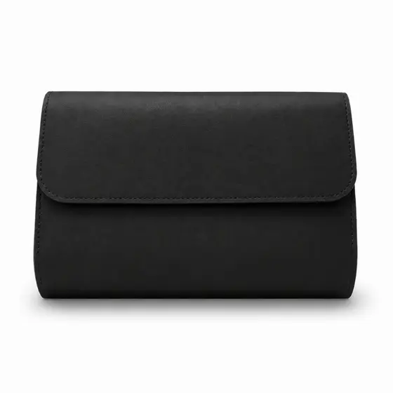 Case para Mouse Carregador e Organizador de Cabos em Couro Sintético Preto