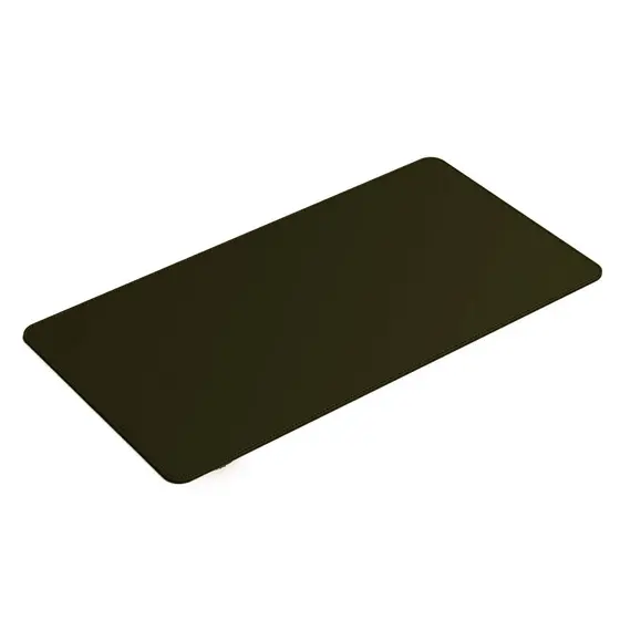 Mouse Pad Grande Couro Ecológico Verde Musgo Feltro Costurado Básico